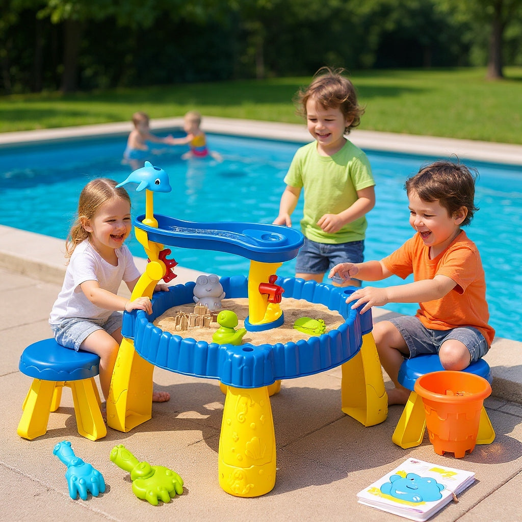 TABLE SANDBOX TABLE FOR PLAY 2IN1 + FOUNTAIN AND SAND SET Brand Woopie