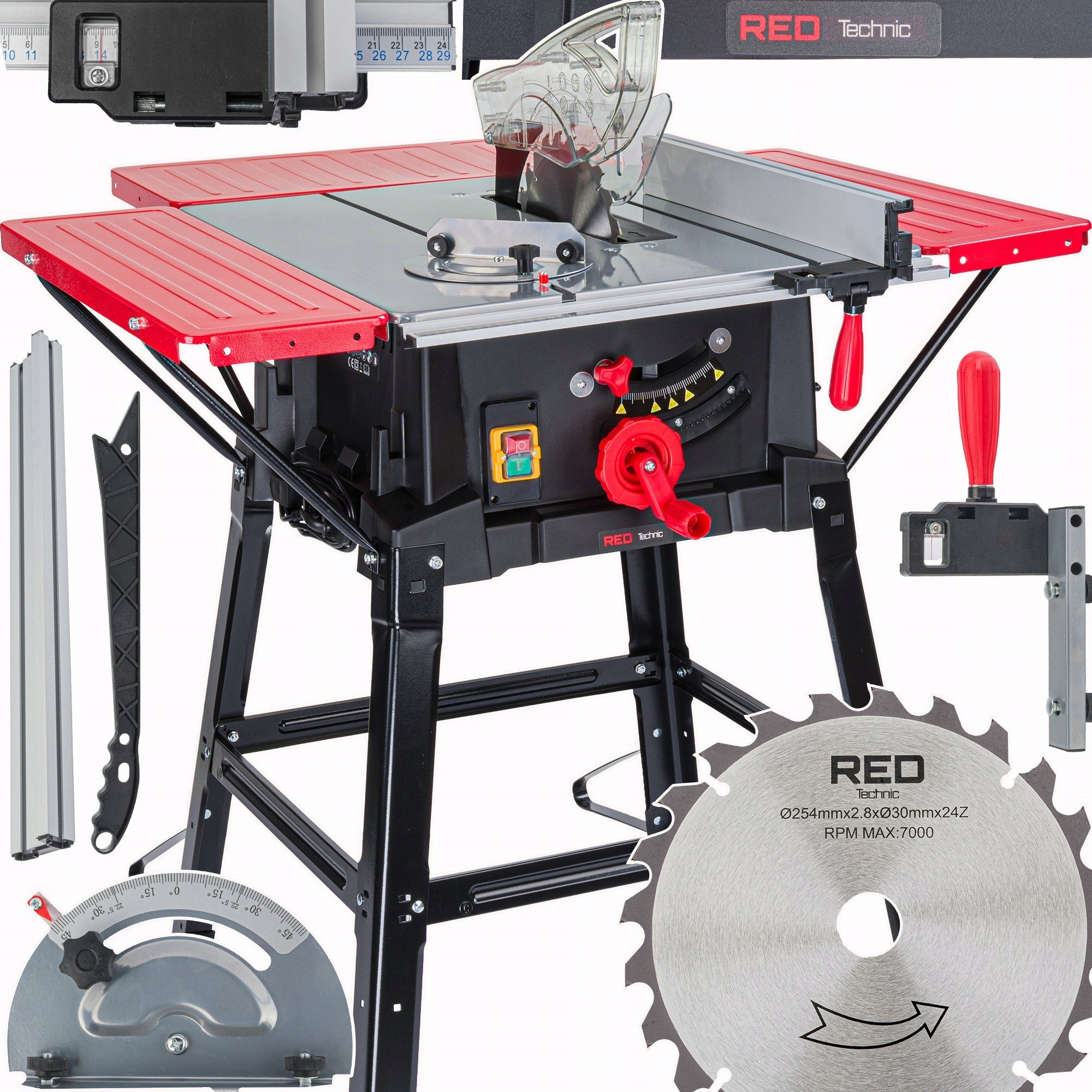 TABLE Saw Wood Circular Saw Krajzega Table Shield 3400W 4-Tabletops