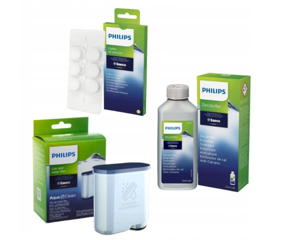 TABLETS, AQUACLEAN WATER FILTER AND PHILIPS SAECO DESCALER