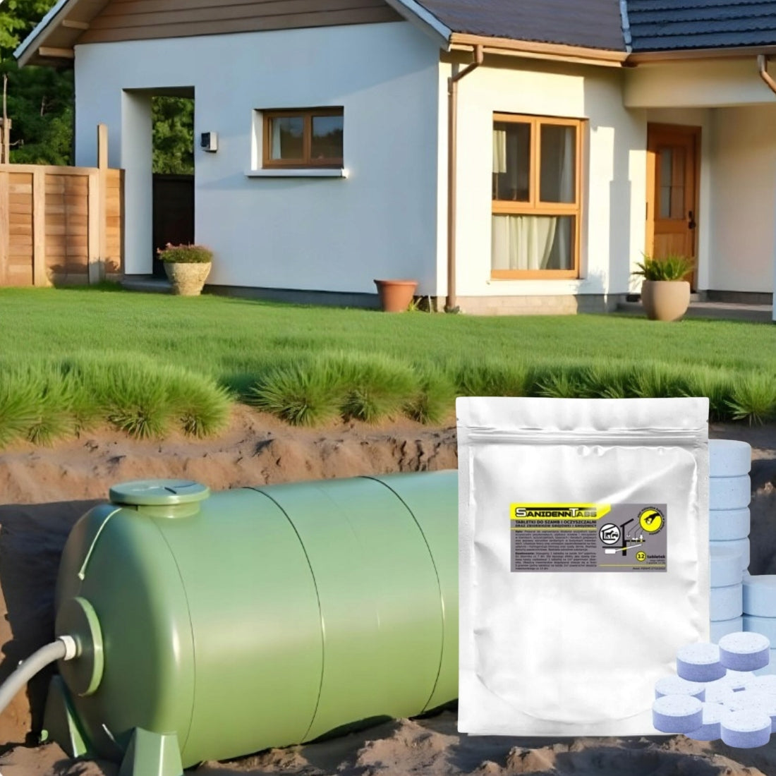 TABLETS FOR SEPTIC TANK AND WASTEWATER TREATMENT PLANT BIOBAKT SANIDENN 12 pcs Manufacturer code Sanidenn 12b