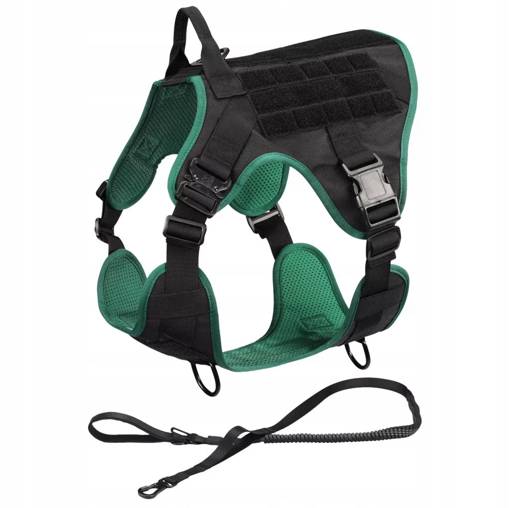 TACTICAL DOG HARNESS WITH D RING AND HANDLE SIZE L navaris