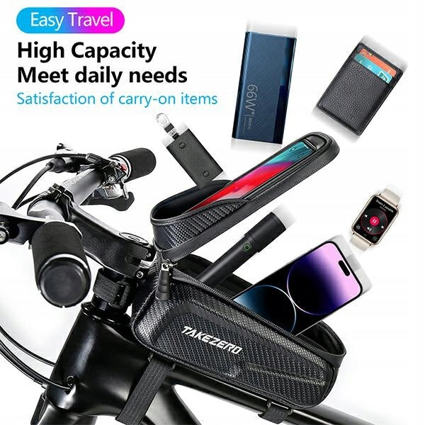 TAKEZERO BICYCLE CASE/HANDLE TZ01 frame pouch black For multipurpose