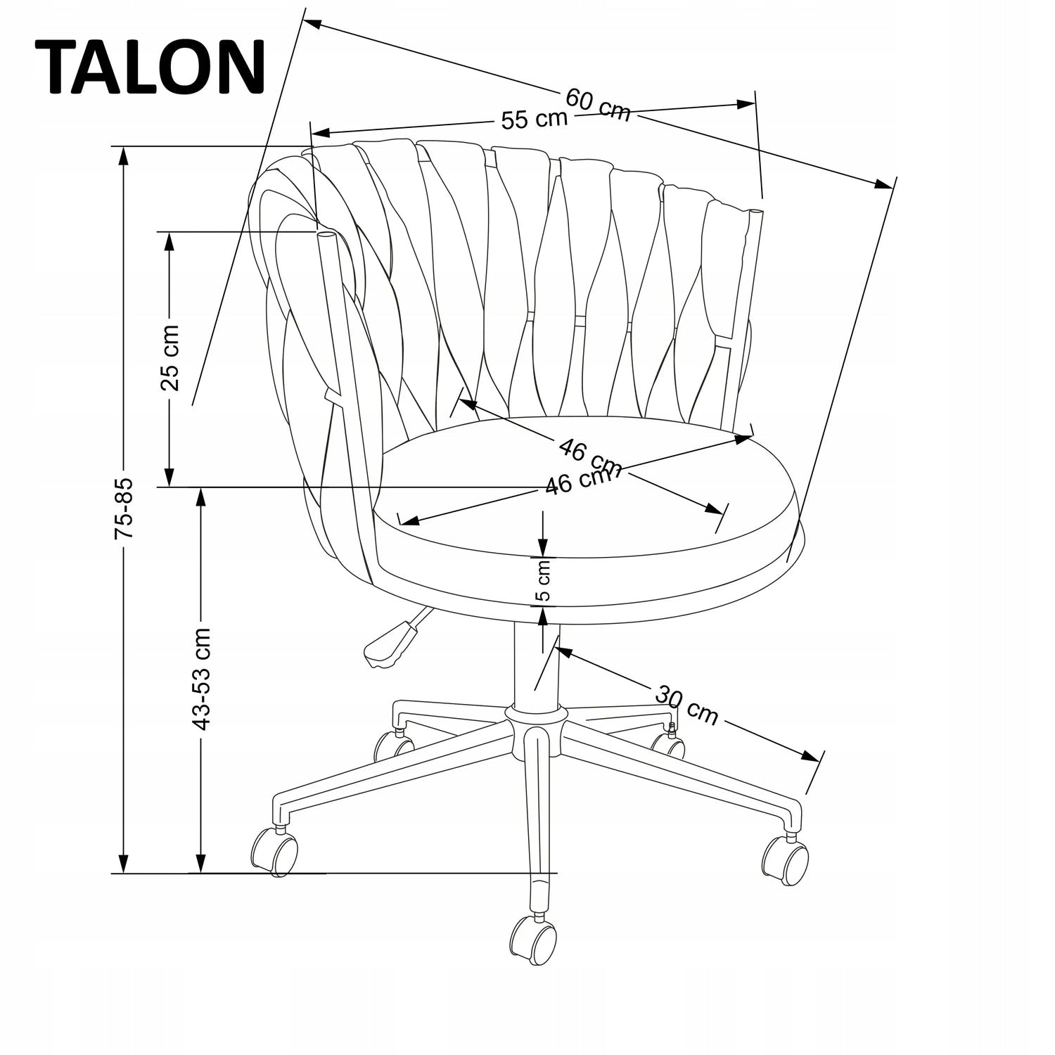 TALON Halmar light beige black glamour elegant armchair for office living room Packaging status original