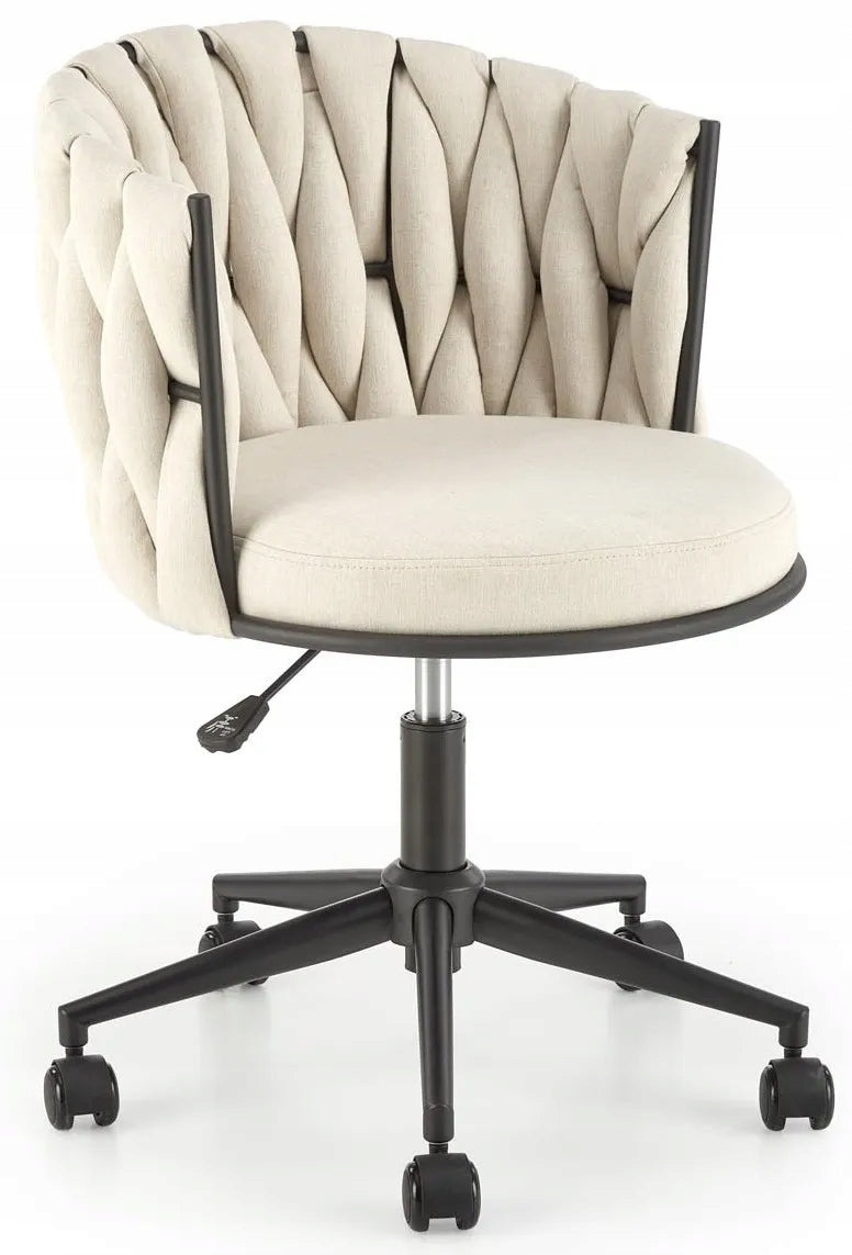TALON Halmar light beige black glamour elegant armchair for office living room