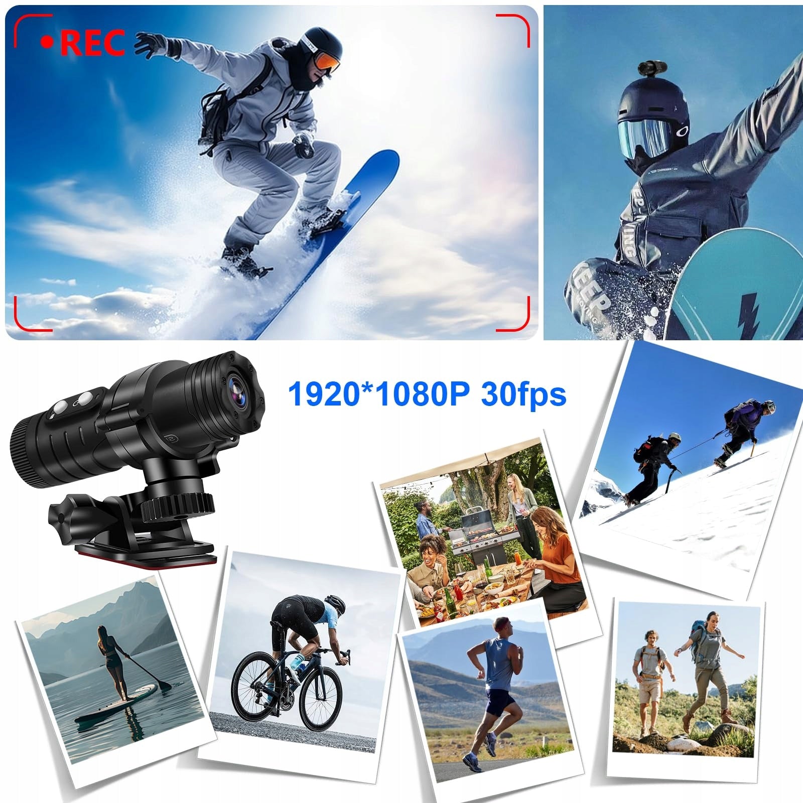 TANGMI Sports Camera WiFi 1080P HD 120° Angle Wide 7h Battery Brand no brand