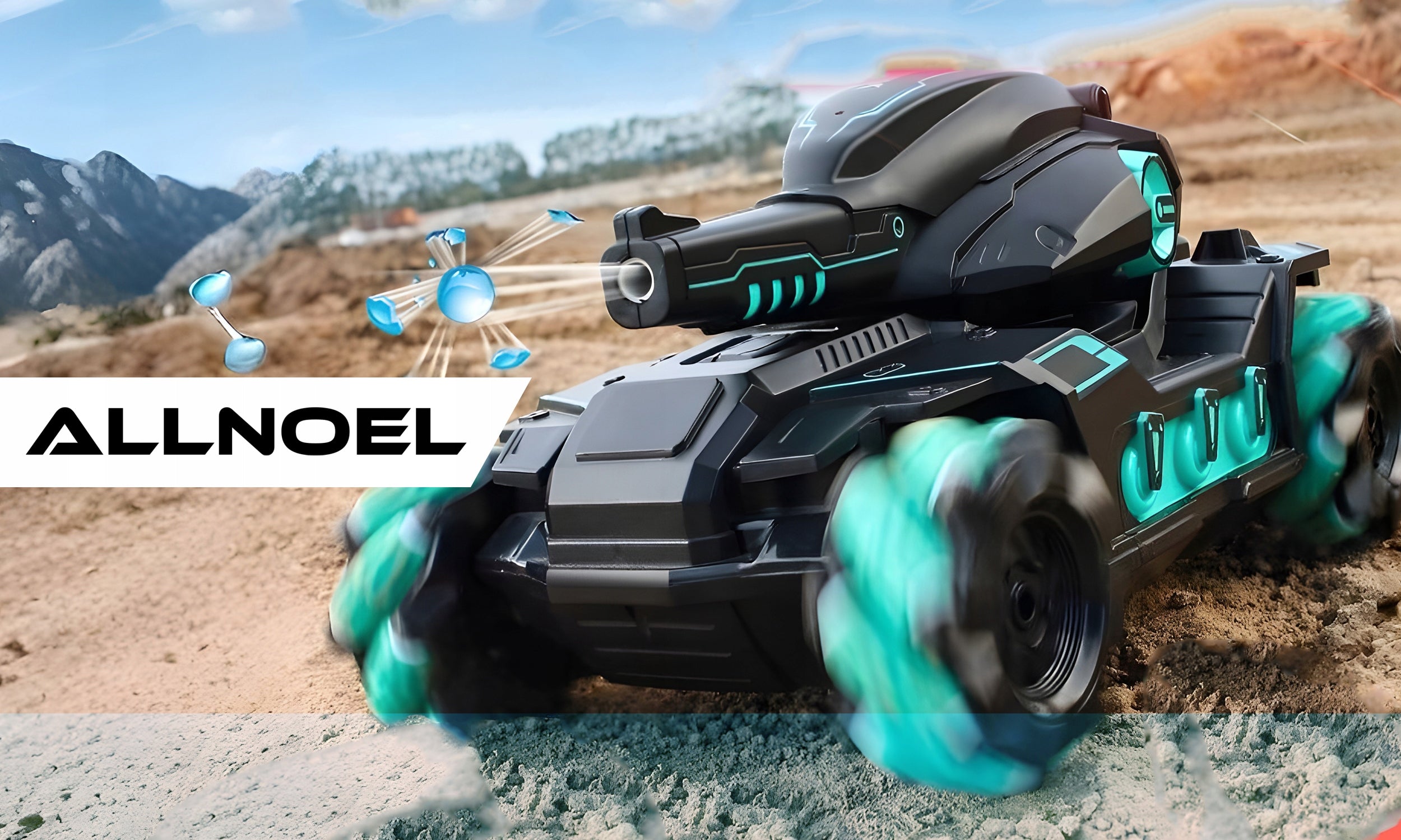 TANK CAR REMOTE CONTROLLED WITH CANNON FOR GEL BALLS 4x4 REMOTE CONTROL AND GESTURES Packaging status original