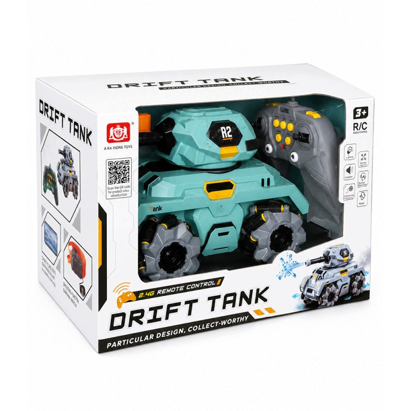 TANK RC DRIFT REMOTE CONTROLLED SHOOTS BALLS SMOKE LED ROTATION 360° VEHICLE Packaging status original