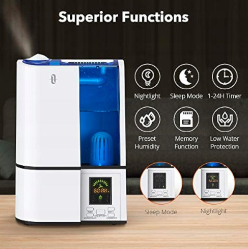 TAOTRONICS Air humidifier TT-AH001 ULTRASONIC LED 4L white Type ultrasonic humidifier