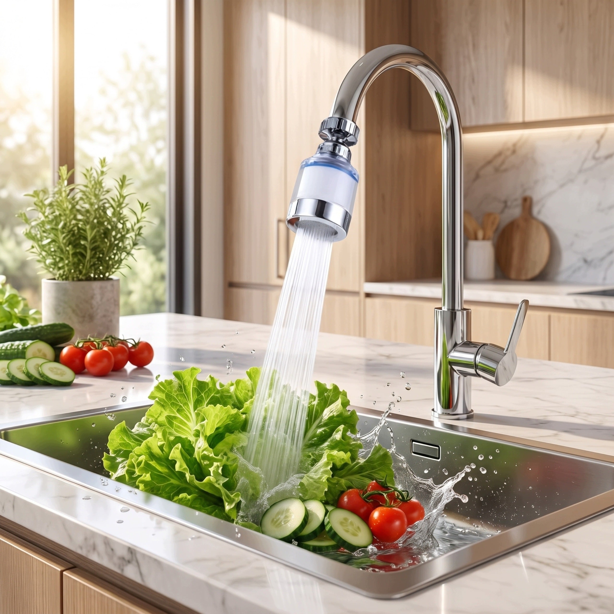 TAP WATER FILTER + 10 FILTERS + FLEXIBLE HOSE Brand no brand