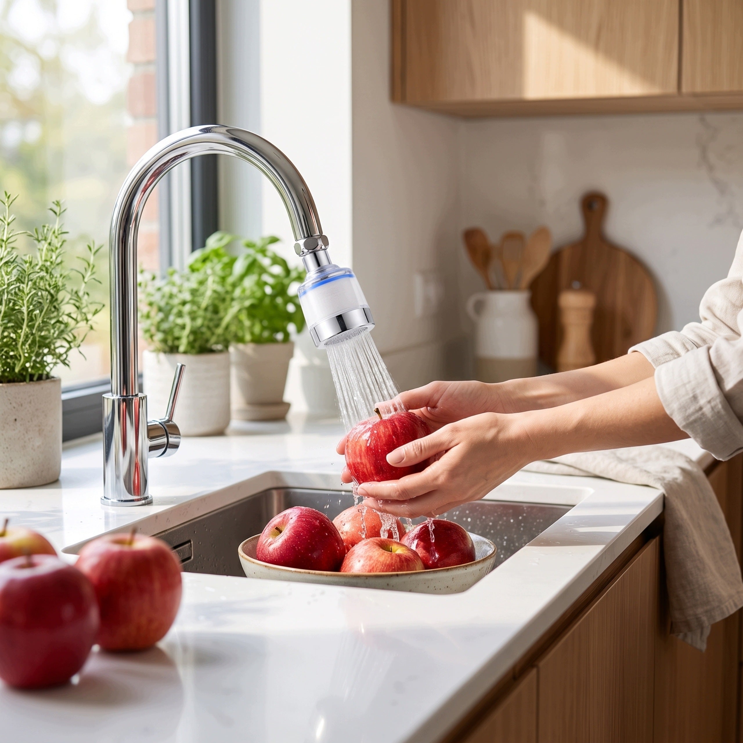 TAP WATER FILTER + 10 FILTERS + FLEXIBLE HOSE Manufacturer code Filtr do Wody na Kran 10 Filtrów GRATIS
