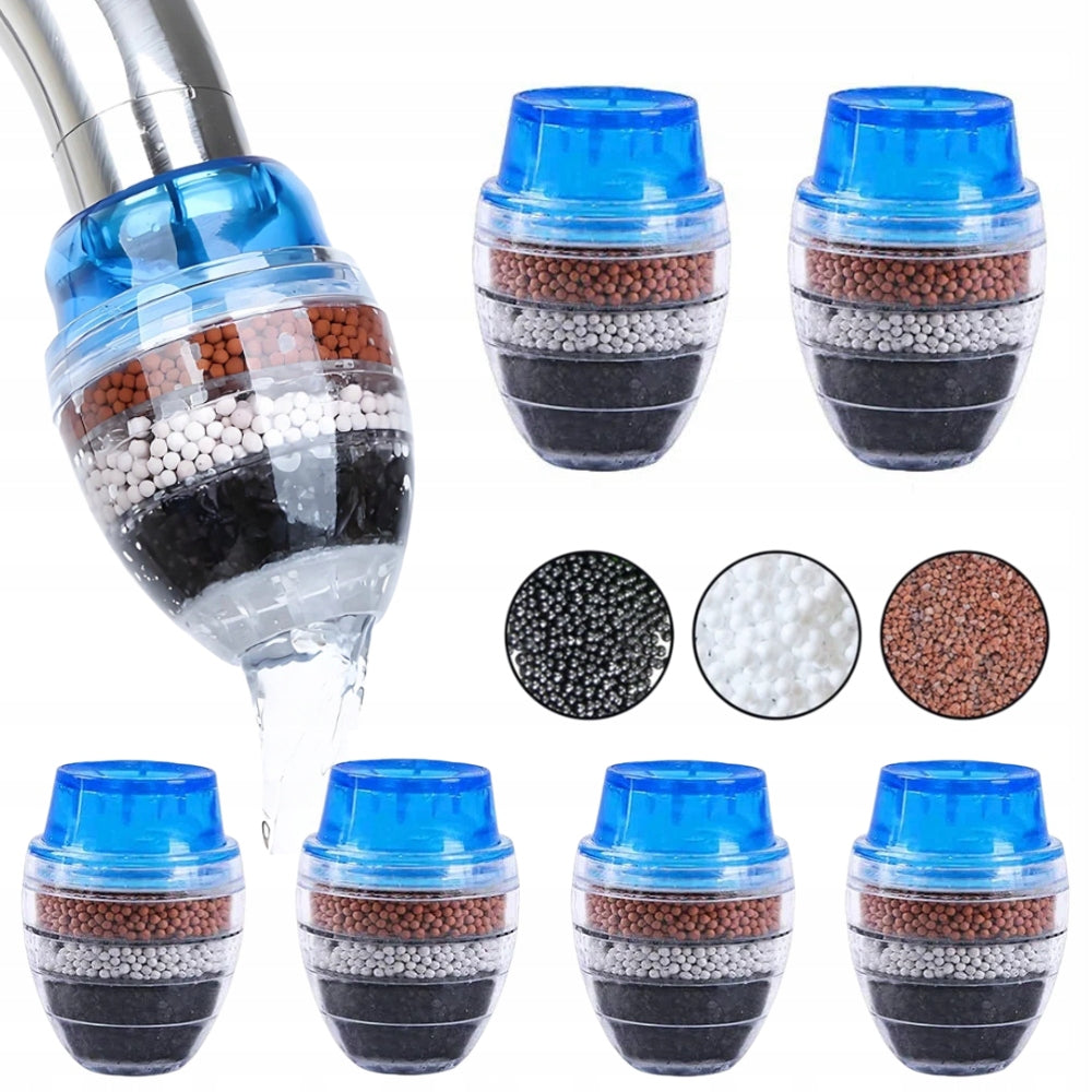 TAP WATER FILTER 16-23MM RUNNING WATER PURIFICATION FILTERING 6PCS