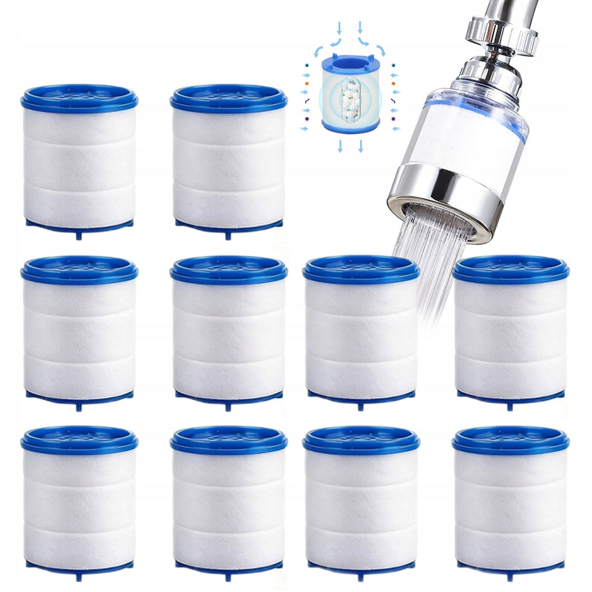 TAP WATER FILTER 3 trby SOFTENER + FILTER SET 10pcs