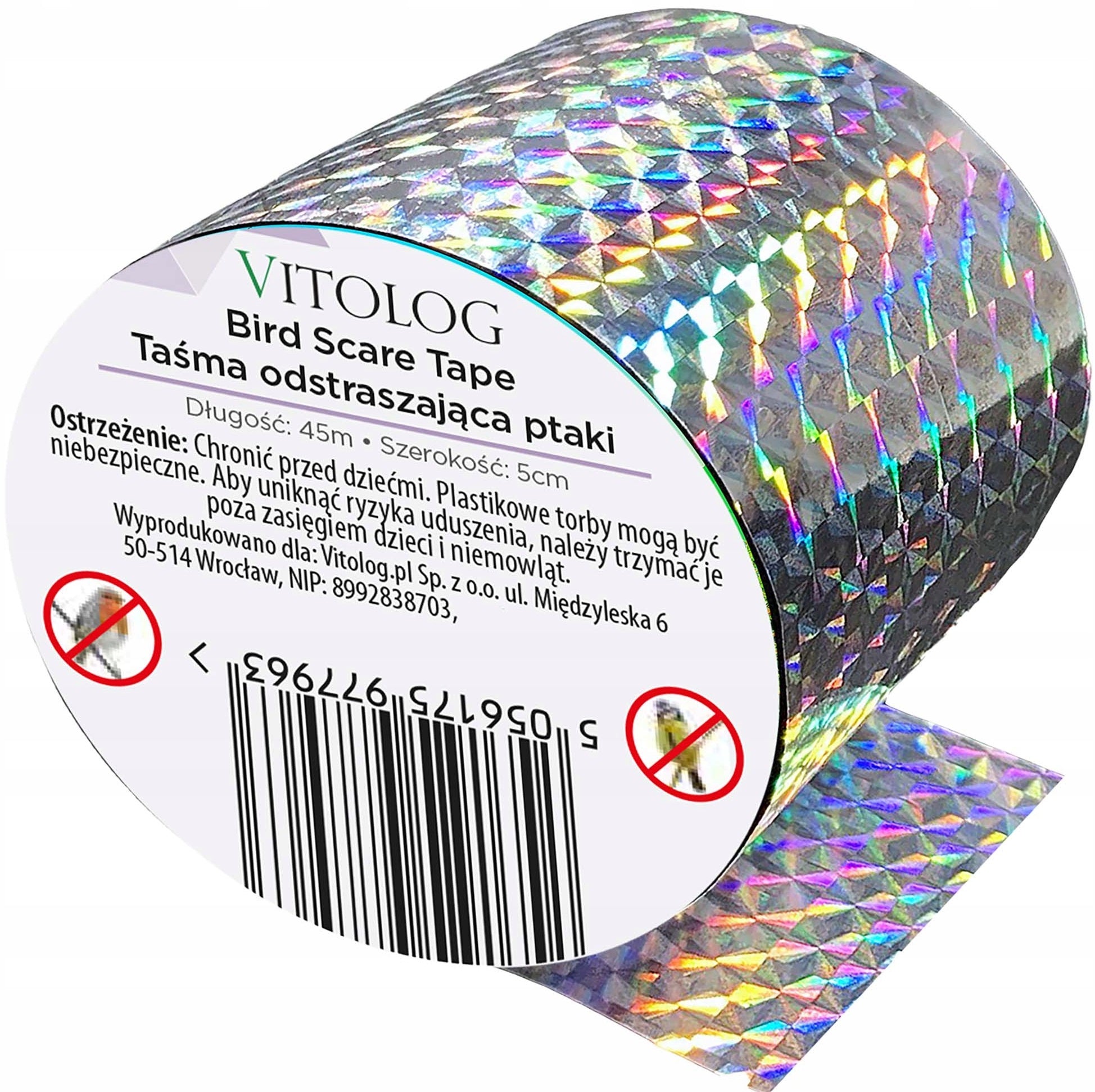 TAPE 5cm 45m BIRD REPELLENT STARLINGS PIGEONS RAVENS