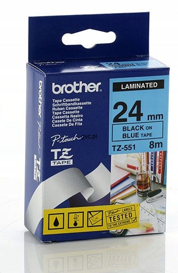 TAPE BROTHER TZ-551 24MM 8M BLUE TZ-551