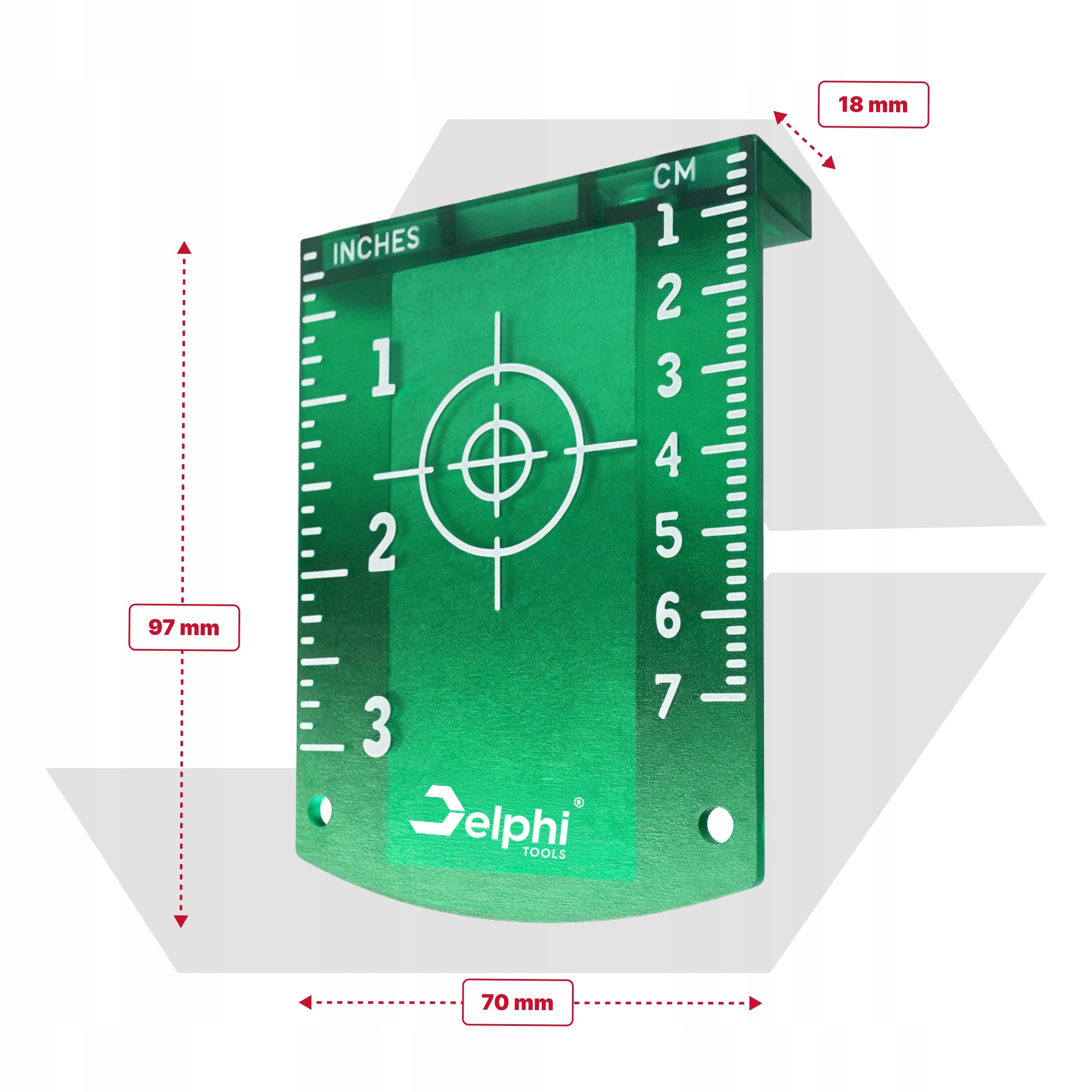 TARGETING DISC FOR CROSS LASER LEVEL GREEN MAGNETIC PLATE Brand Delphi tools