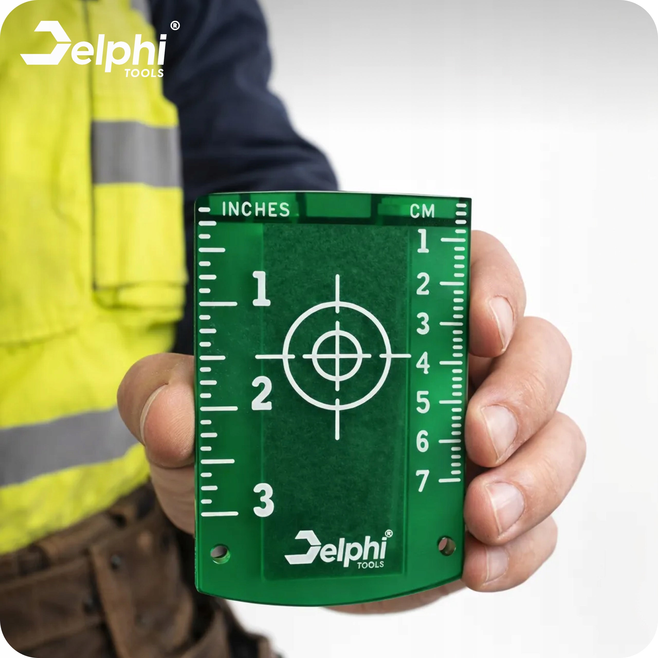 TARGETING DISC FOR CROSS LASER LEVEL GREEN MAGNETIC PLATE Model Dokładna Tarcza Celownicza do Laserów Krzyżowych
