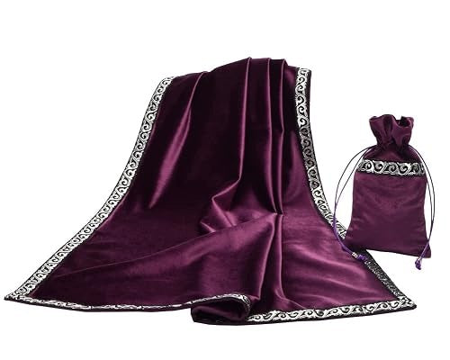 TAROT TABLECLOTH DIVINATORS SQUARE WICCA FABRIC WITH BAG FABRIC GIFT