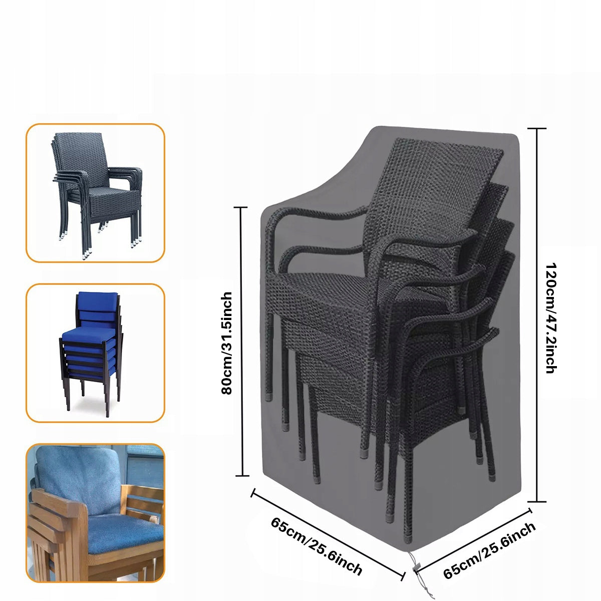 TARPAULIN COVER FOR GARDEN CHAIRS 65*65*120 CM Manufacturer no brand