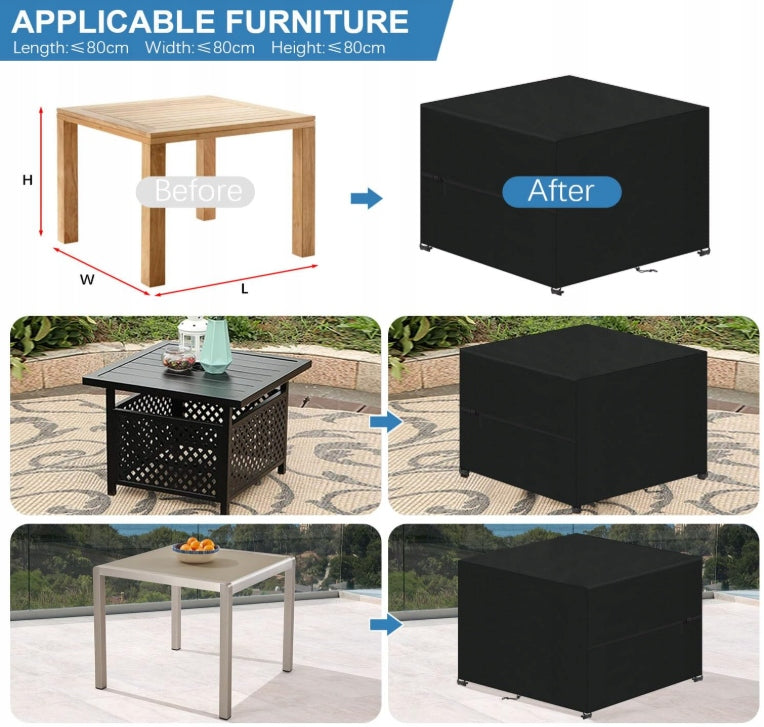 TARPAULIN COVER FOR GARDEN FURNITURE 80×80×80 CM WATERPROOF UV PROTECTION Manufacturer no brand