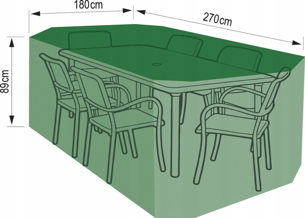 TARPAULIN COVER FOR TERRACE GARDEN FURNITURE 270x180x89cm WATERPROOF Product width 180 cm
