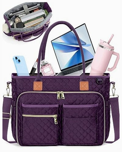 TEACHER BAG FOR WOMEN LARGE FOR COMPUTER TO WORK FABRIC FOR HOME