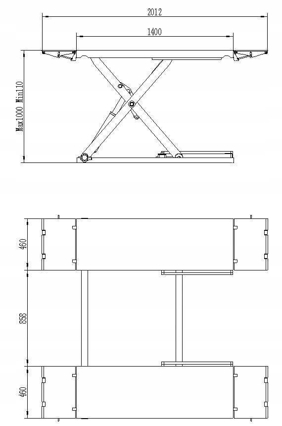 TECHWAR TQ0007 Mobile scissor lift 3000kg Manufacturer code TQ0007
