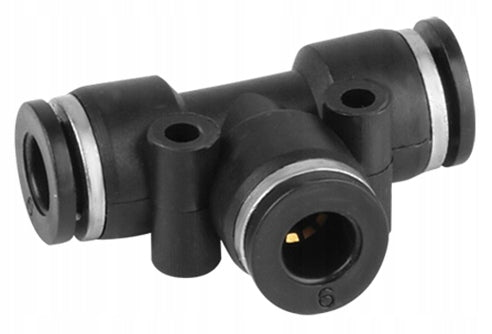 TEE, 6 MM, 5 PCS F4X77 PNEUMATIC QUICK COUPLER