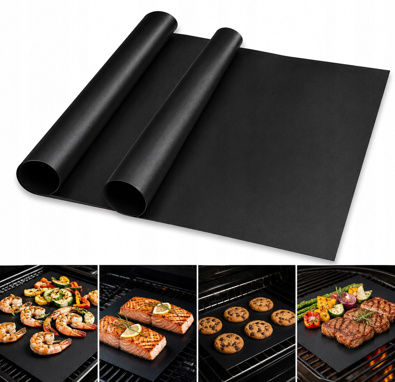TEFLON MAT 2PCS FOR OVEN BBQ GRILL BAKING TRAY Product width 40 cm