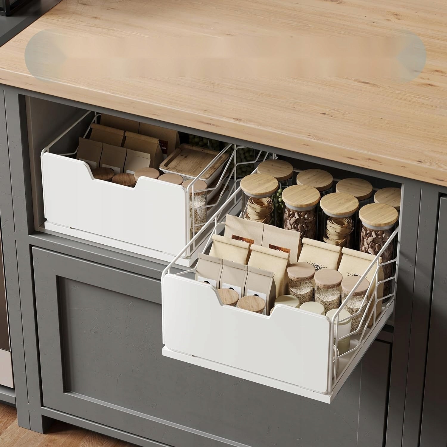 TELESCOPIC DRAWERS 40X30X175CM RETRACTABLE STEEL ORGANIZER WHITE 4 PIECES Manufacturer code 5908107249269