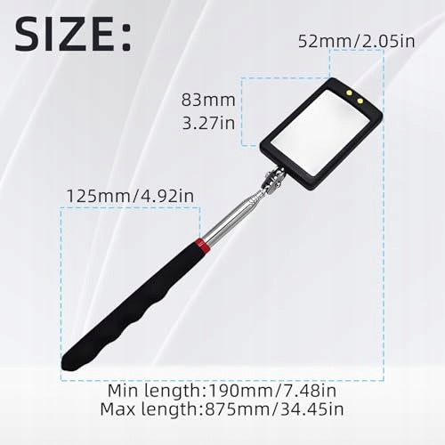 TELESCOPIC INSPECTION MIRROR LED ROTATING 360 TOOL MECHANIC 2 PCS. Manufacturer code SWC5908151073704