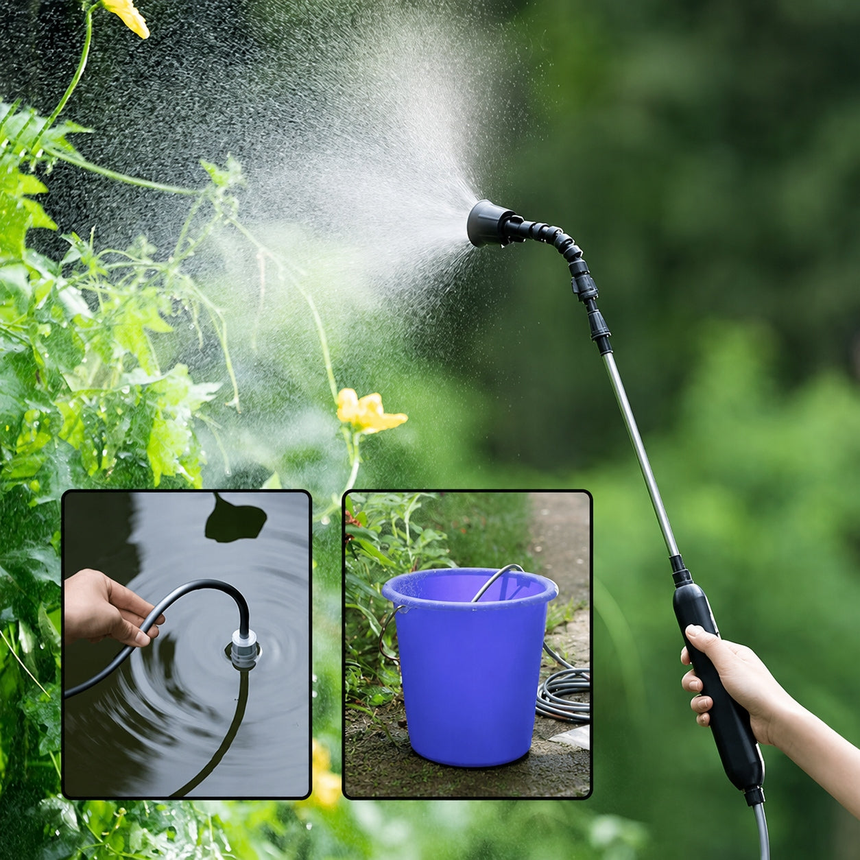 TELESCOPIC LANCE FOR ELECTRIC SPRAYER ON USB 80CM HOSE 2M 3 NOZZLES Manufacturer code BazarPL 790D-939AFQ