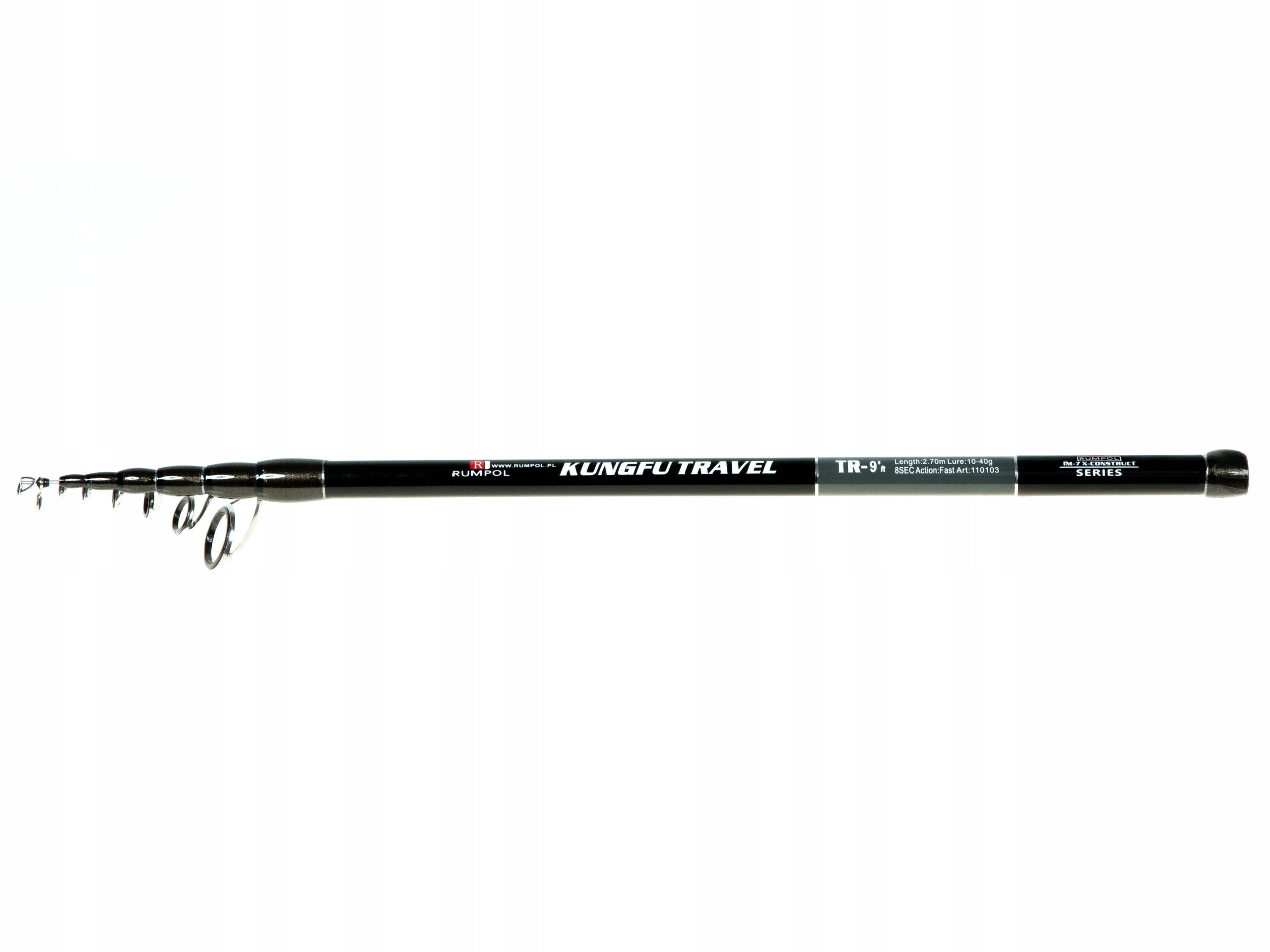 TELESCOPIC ROD KUNGFU TRAVEL 2,7M SPINNING IM7 CARBON 270CM 110102 Brand no brand