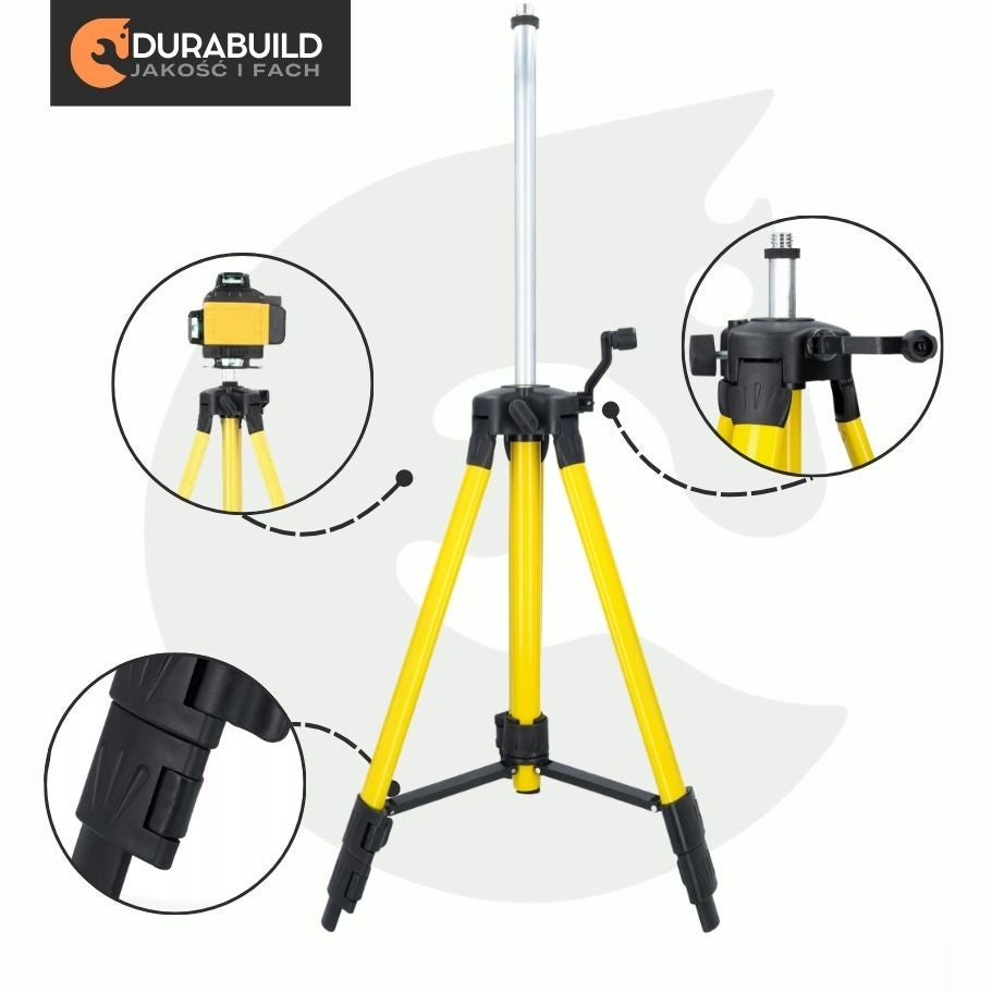TELESCOPIC TRIPOD FOR LASER LEVEL DURABUILD 120 CM Product weight with unit packaging 1.1 kg