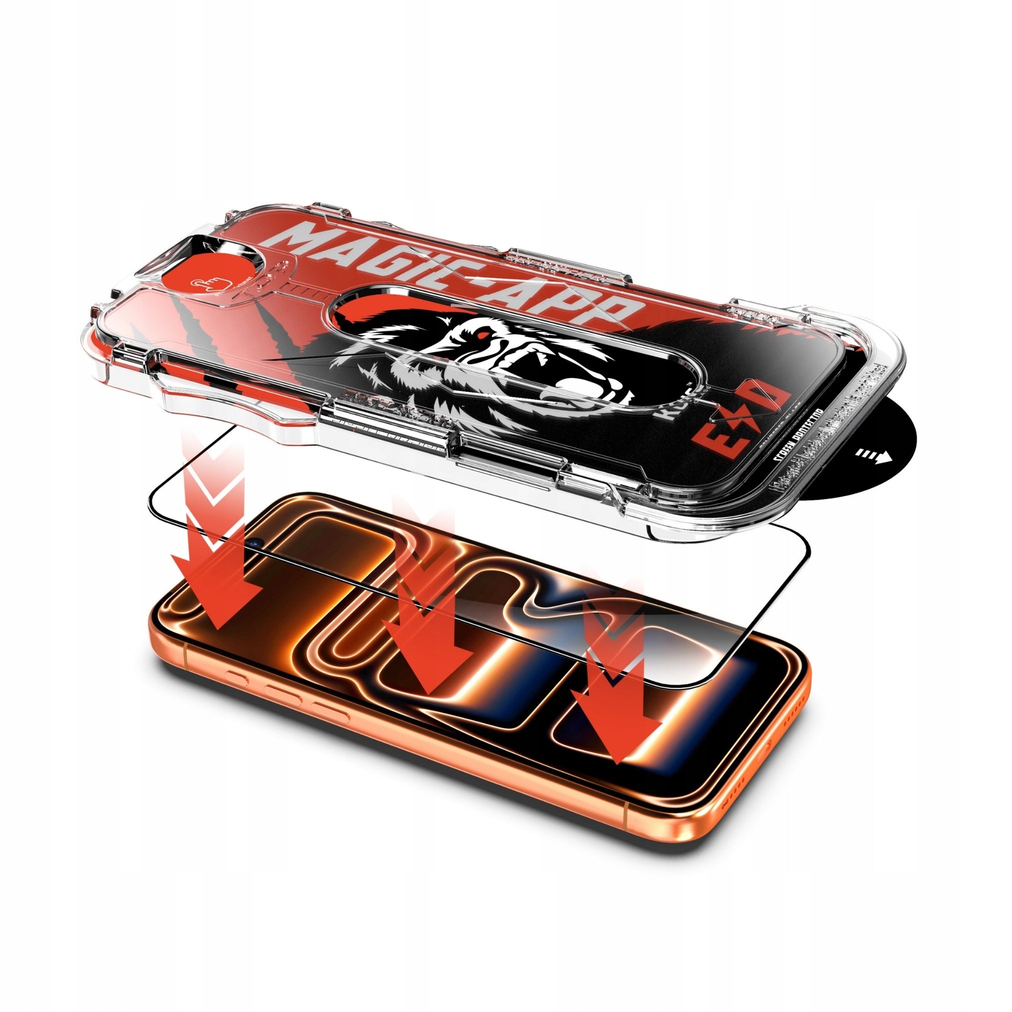 TEMPERED GLASS 9H KONG FAST PROTECTIVE WITH APPLICATOR FOR IPHONE 16 / 15 Manufacturer code G0005 KONG GLASS IPhone 15 , IPhone 16