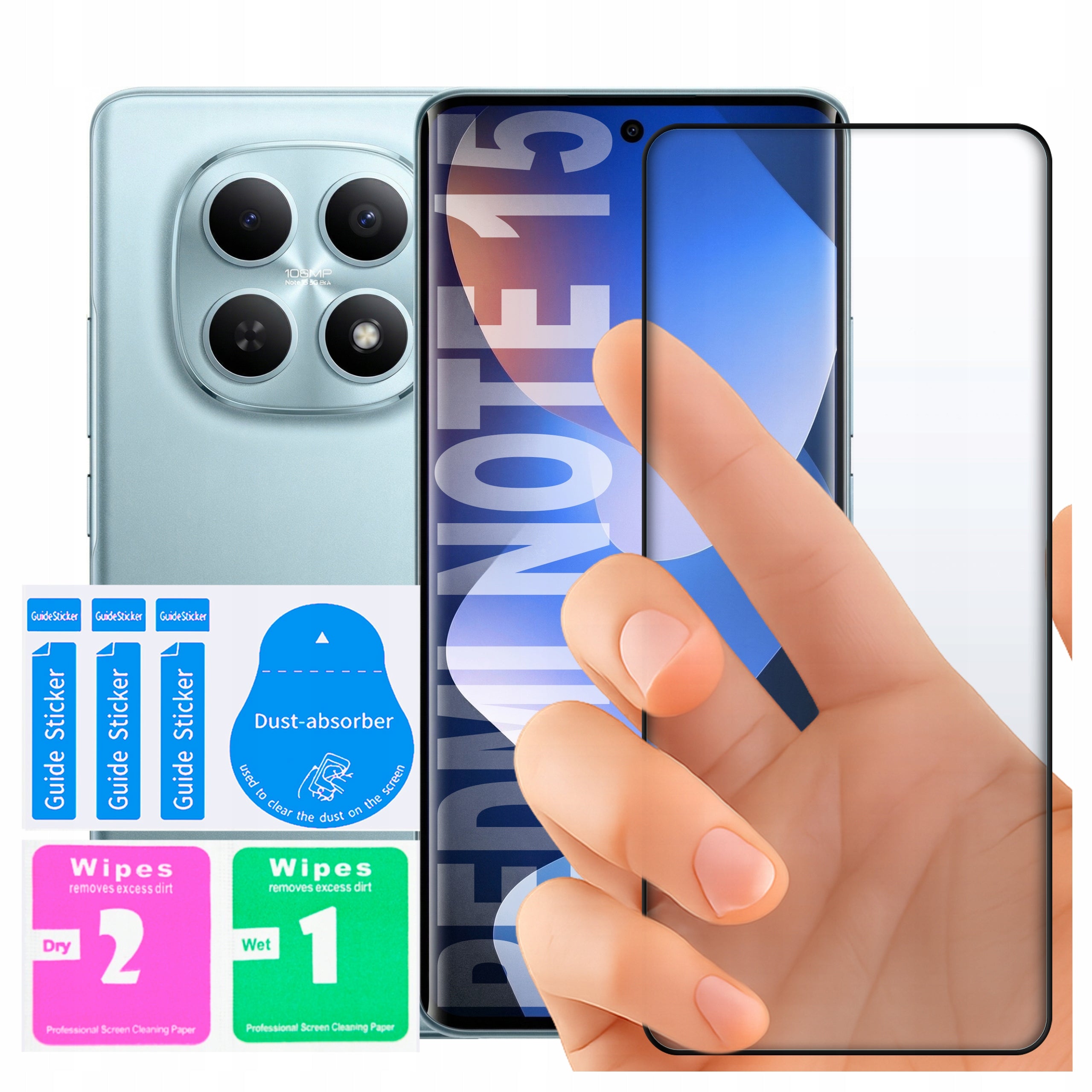 TEMPERED GLASS FOR XIAOMI REDMI NOTE 15 CURVED SIDE EDGES