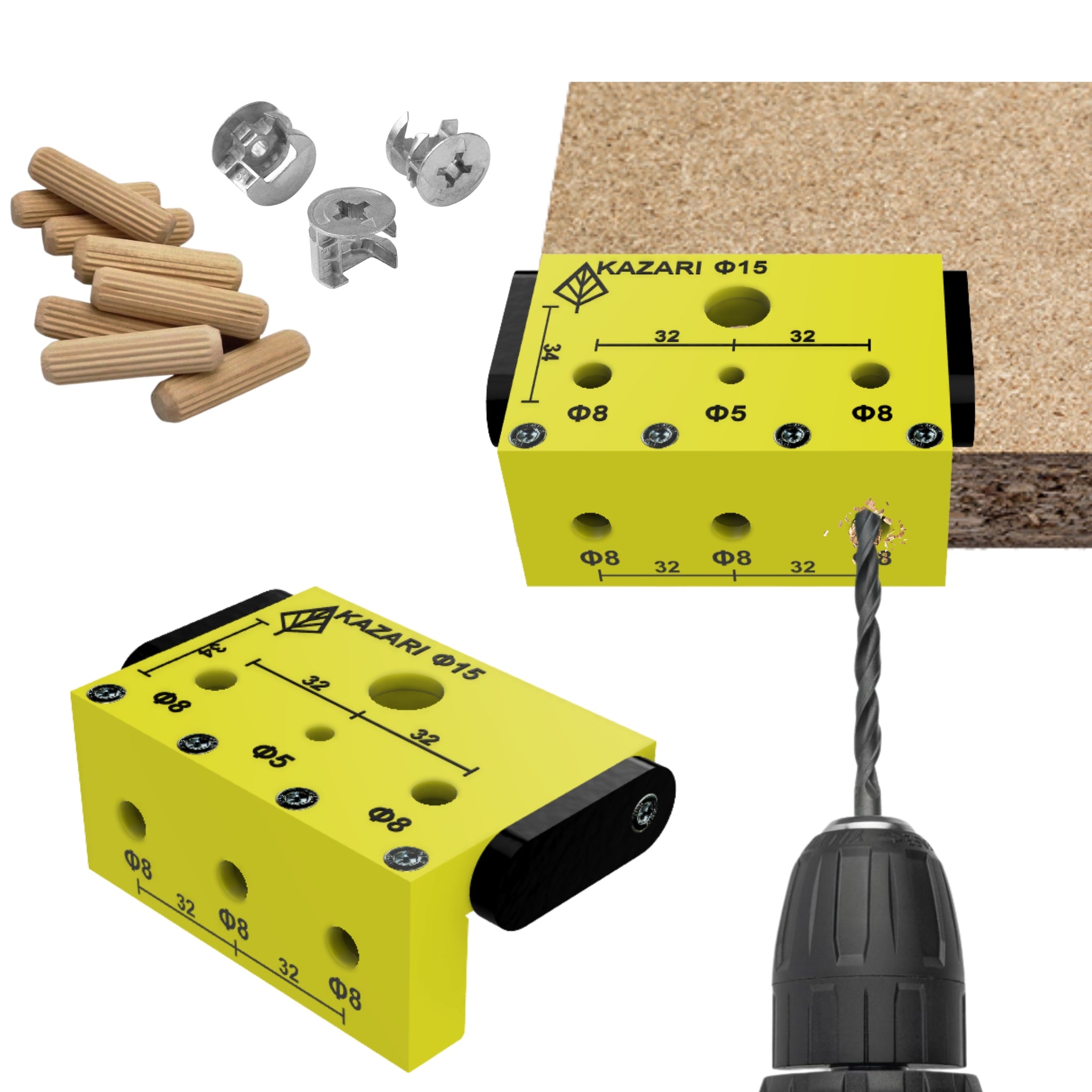 TEMPLATE STENCIL FOR DRILLING INTO ECCENTRIC STUDS REINFORCED