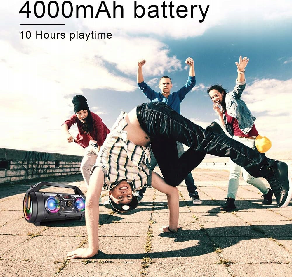 TENMIYA A66 Portable 30W Bluetooth Speaker with EQ, LED Lights and FM Radio EAN (GTIN) 0632016579371
