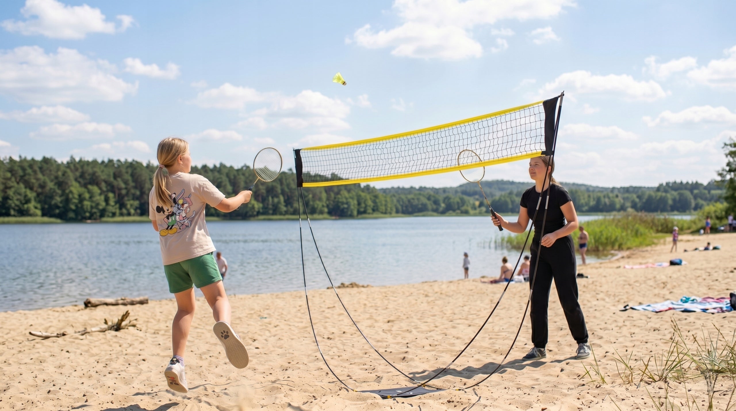TENNIS VOLLEYBALL BADMINTON NET PORTABLE + COVER Packaging status original