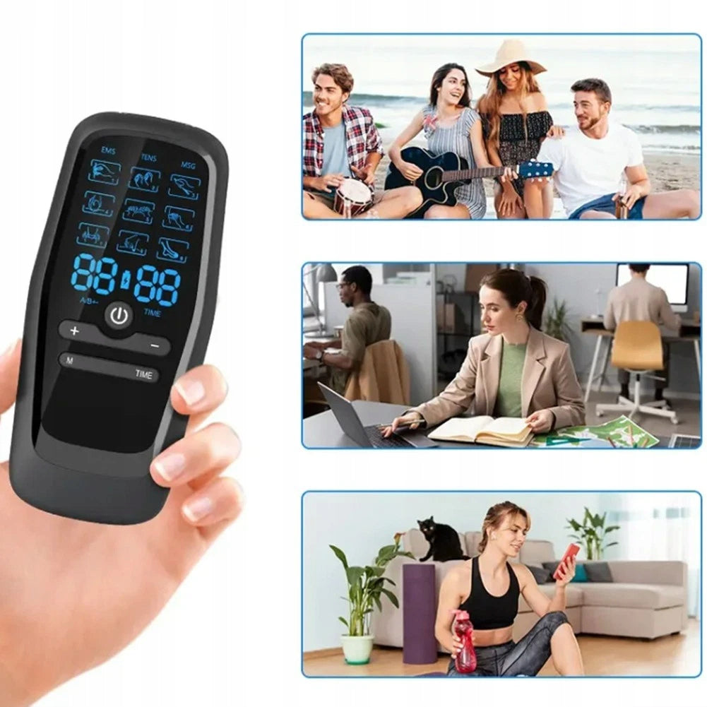 TENS/EMS DEVICE, CURRENT STIMULATION DEVICE FOR PAIN THERAPY BLACK Brand no brand