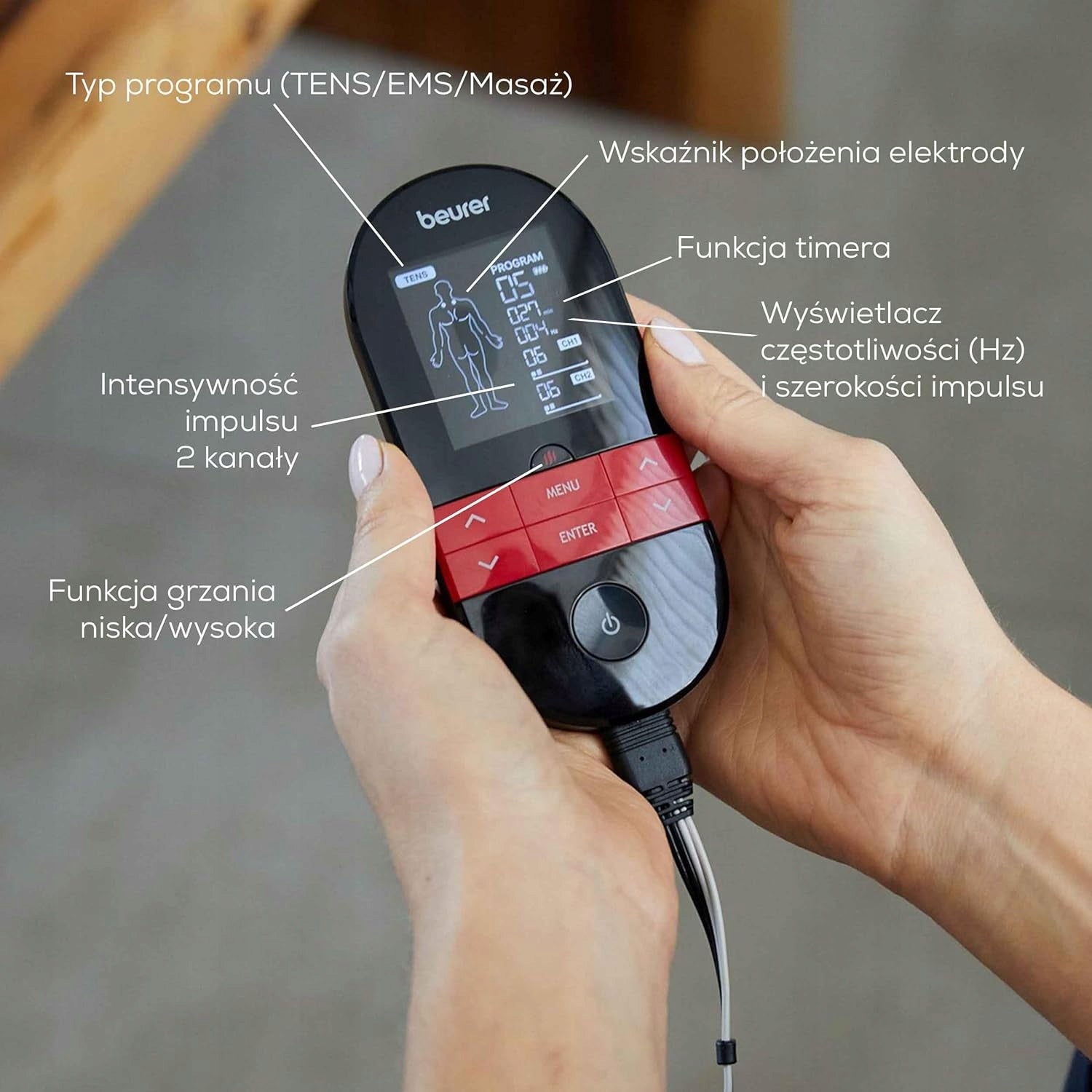 TENS/EMS ELECTROSTIMULATOR WITH HEATING FUNCTION Manufacturer code 5906663175718