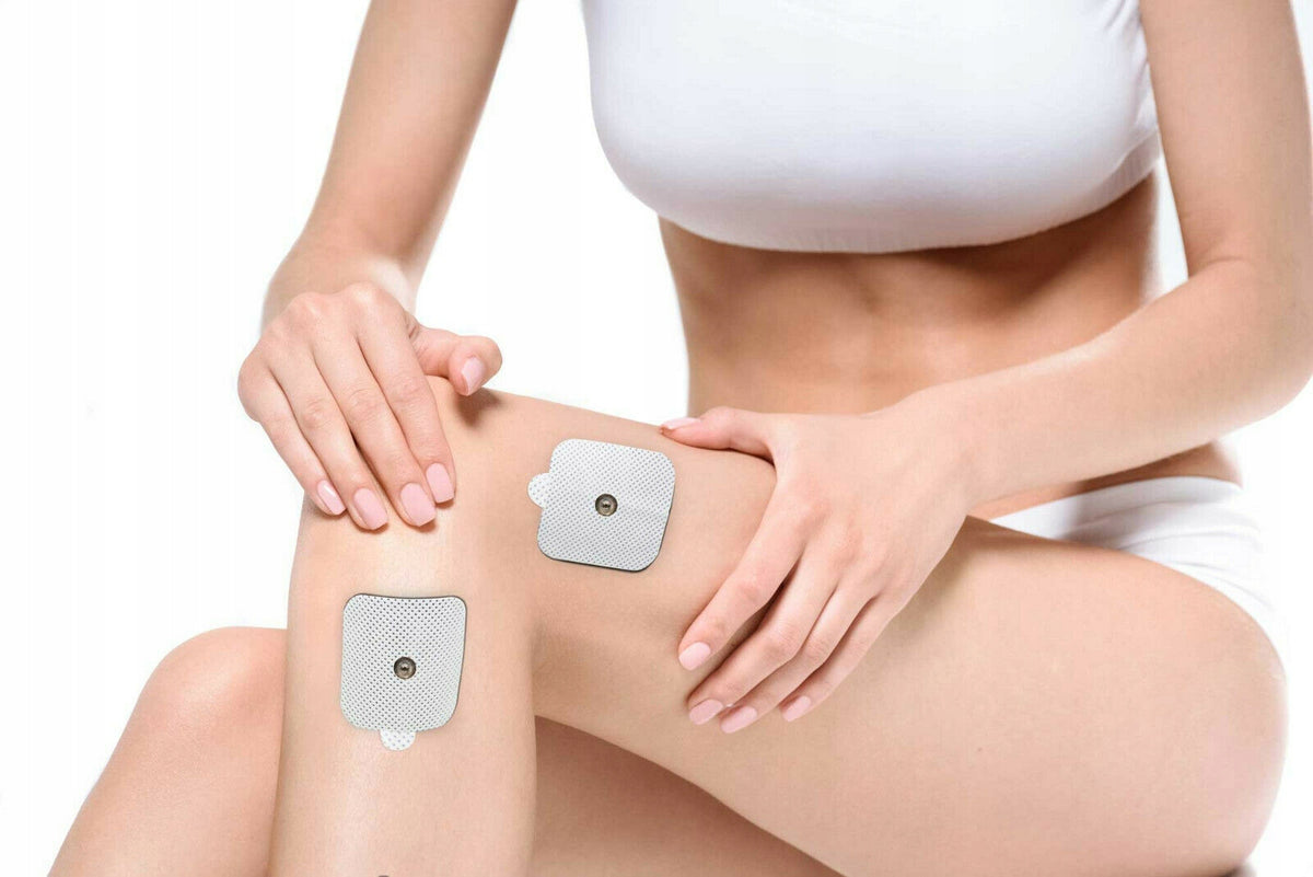 TENS EMS GEL ELECTRODES FOR ELECTROSTIMULATION SANITAS BEURER BUTTON 4 PACK Packaging status original