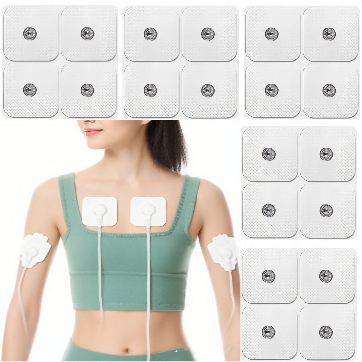 TENS EMS GEL ELECTRODES FOR ELECTROSTIMULATION SANITAS Beurer 5x5cm 20 pcs