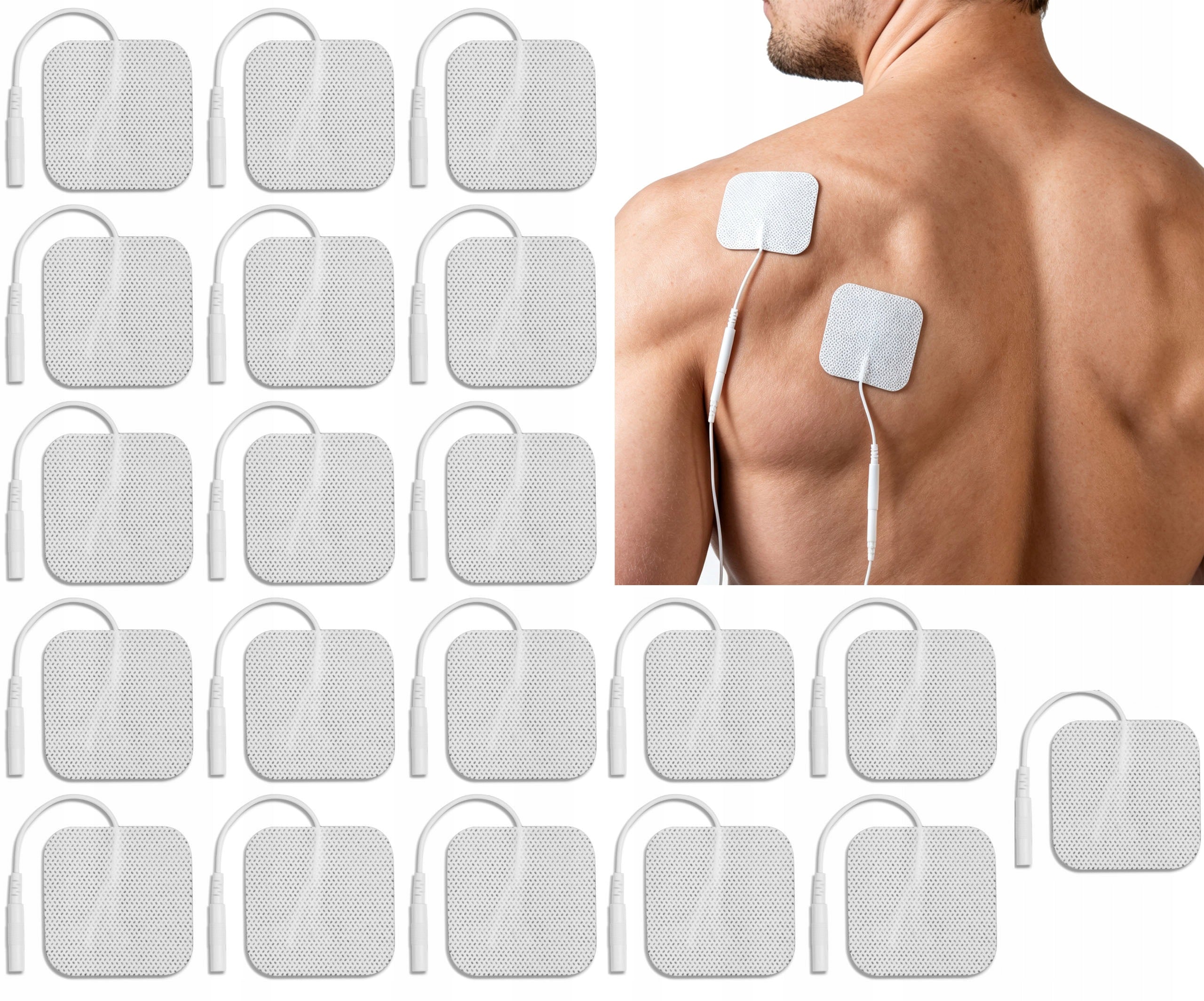 TENS EMS GEL ELECTRODES FOR OVERLAY ELECTROSTIMULATION 20 pcs