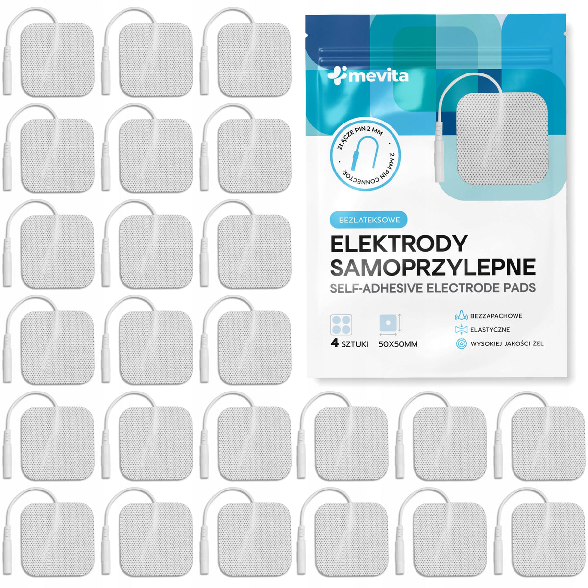 TENS EMS GEL ELECTRODES FOR OVERLAY ELECTROSTIMULATION 24 pcs.