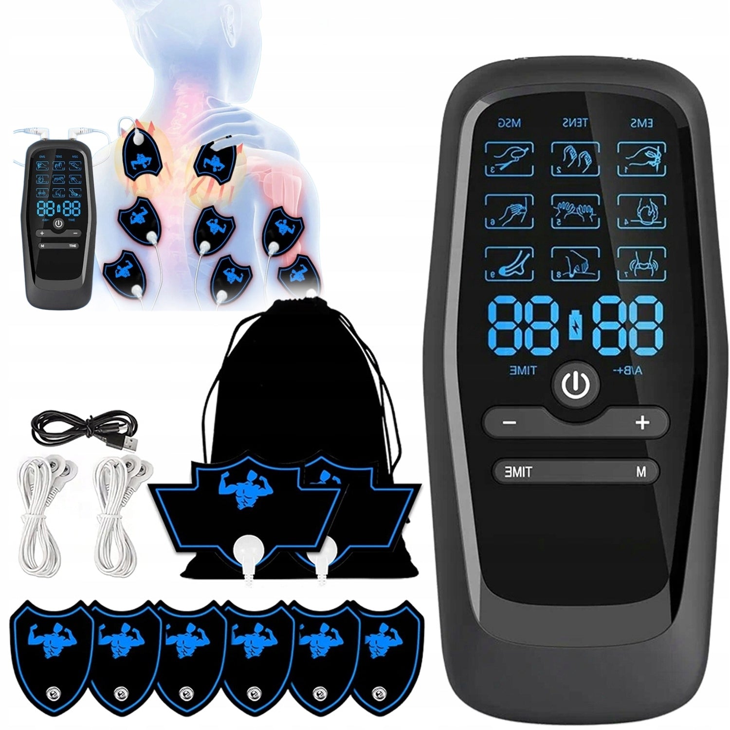 TENS EMS LITE ELECTROSTIMULATOR MUSCLE MASSAGE STIMULATION ELECTROTHERAPY