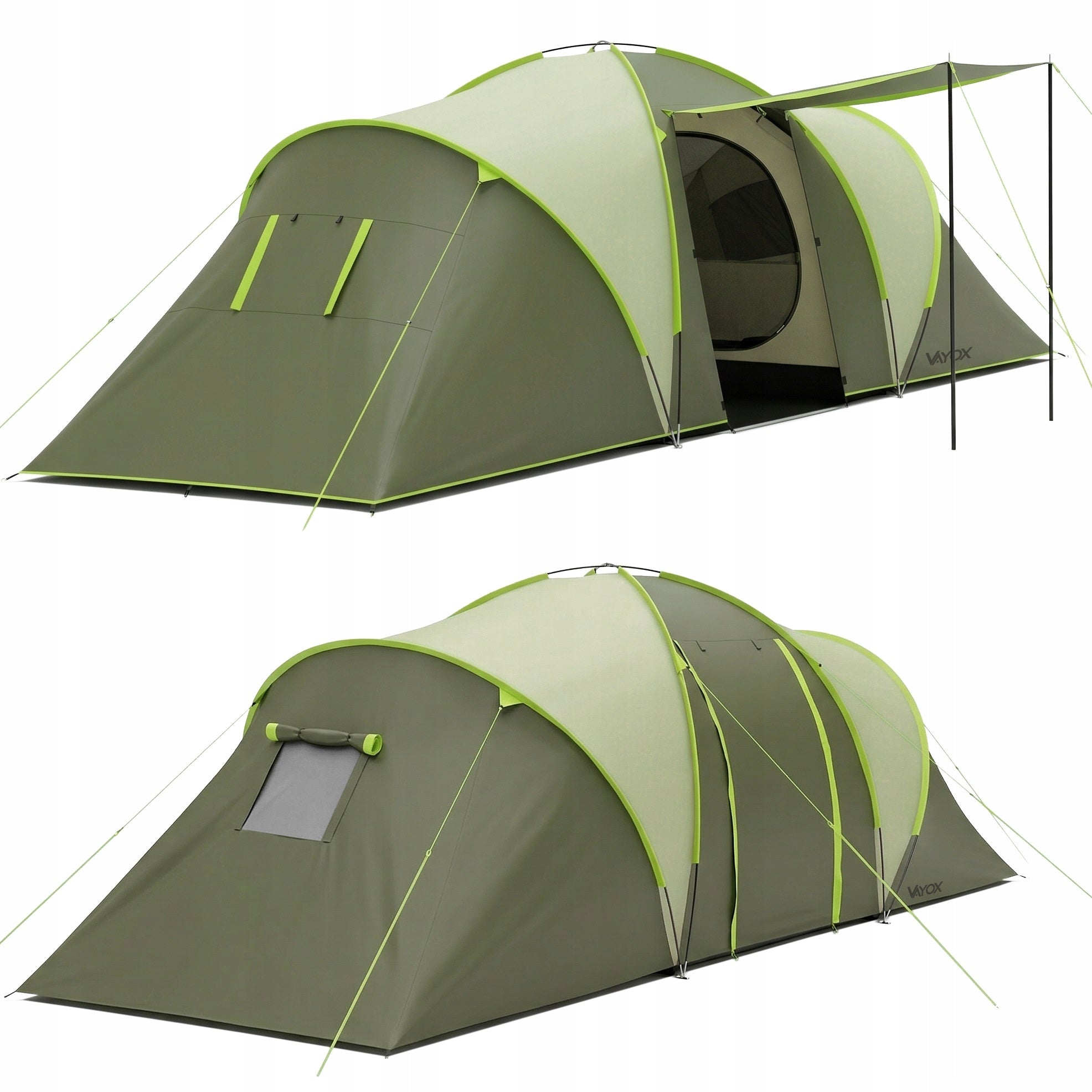 TENT 6 PERSON TOURIST CAMPING VESTIBULE TROPICS 610x200cm VAYOX