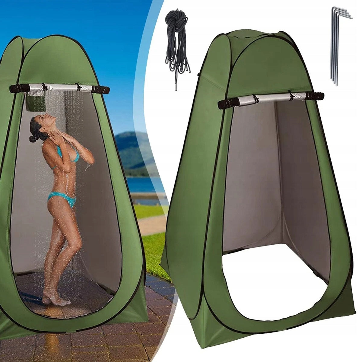 TENT CHANGING ROOM TOURIST PORTABLE TOILET FOR CAMPING BEACH POP-UP