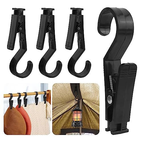 TENT CLIPS WITH HOOKS CAMPING LIGHTS 4 PCS. for home Brand no brand