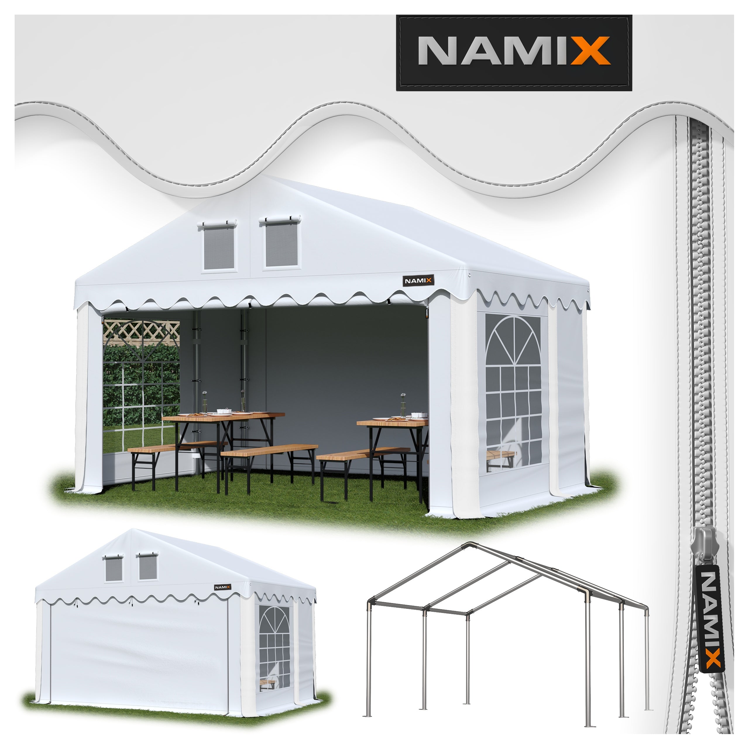 TENT COMFORT 3x3 party garden VARIOUS COLORS