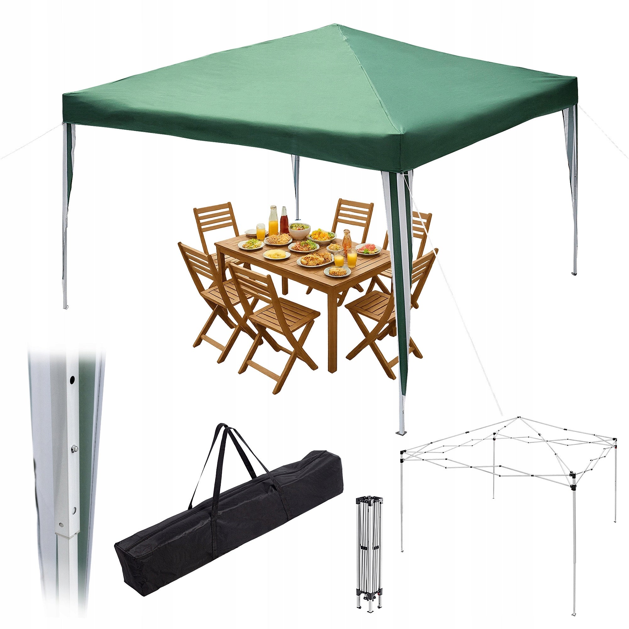 TENT COMMERCIAL GARDEN PAVILION 3x3 m GAZEBO ROOF GARDEN TERRACE WATERPROOF Length 2.95 m